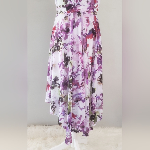 Simply Vera Vera Wang Floral Pleated Sleeveless A-Line Dress - Picture 5 of 13